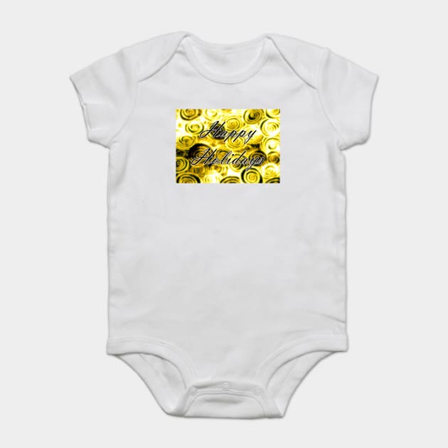 Happy Holidays Swirls Baby Bodysuit by BlakCircleGirl